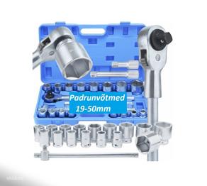 Tööriistakomplekt suured padrunvõtmed 19-50mm 3/4″