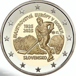2 eurot Slovakkia, Saksamaa, Belgia 2025