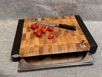 Lõikelaud saarest roostevaba nõudega