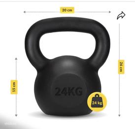 24 kg kettlebell (hind kahe tükiveest ).